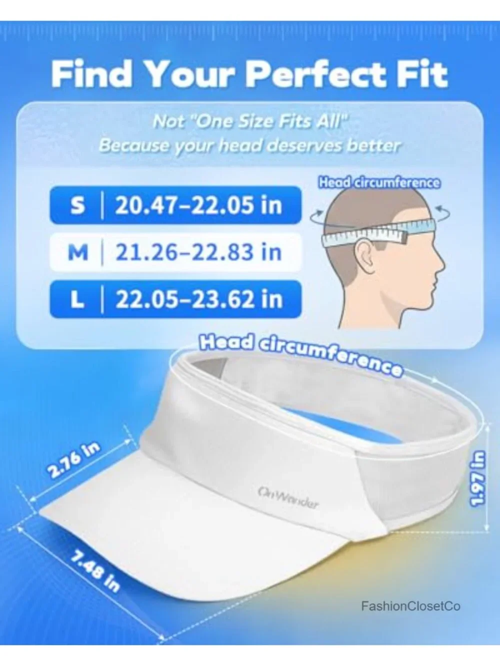 UPF 80+ UV Protection Sun Visor, Lightweight Polyester Spandex, Quick Dry